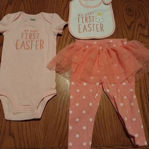 3 PC infant girl Easter set